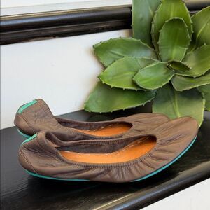 Tieks by Gavrieli Genuine Leather Ballet Flats Foldable Travel Shoes Size 7